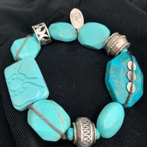 Silpada .925 Sterling Silver bracelet with turquoise.